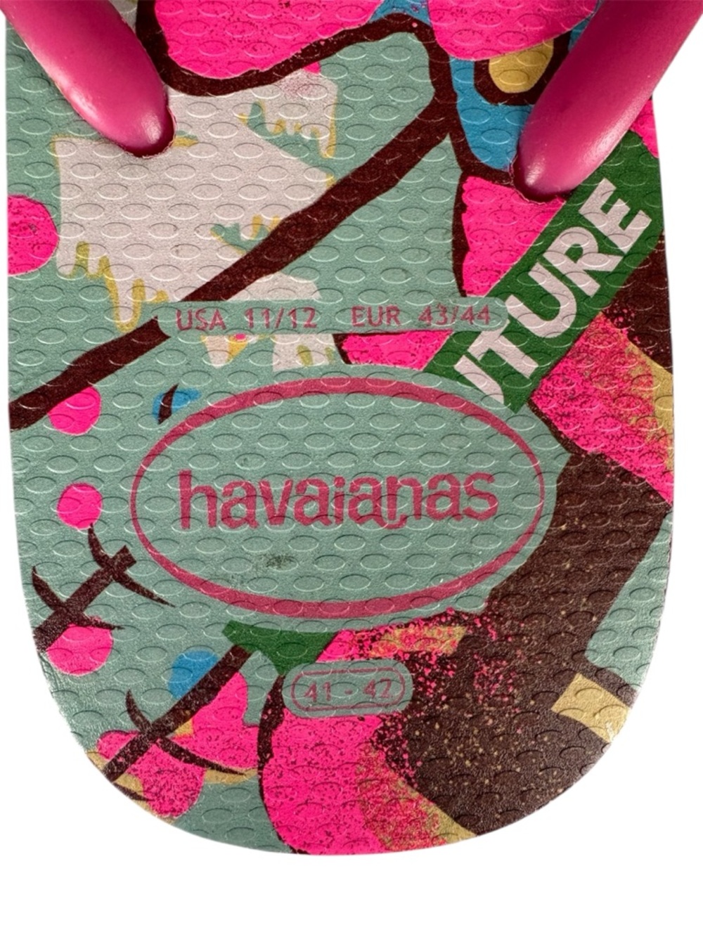 🔴 Havaianas Disney Minnie Mouse "The Future Is Female" Flip Flops 11/12 NWOT - Picture 2 of 6